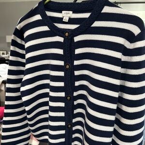 J. Crew Factory Cardigan Striped Lady Jacket Sweater